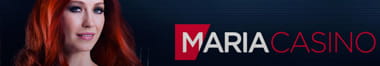 Maria Casino bonusbanner og deres officielle logo